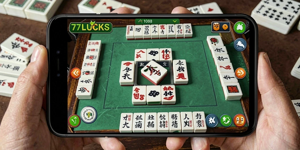 Screenshot utama 77LUCKS menampilkan gameplay Mahjong yang menraik dan mengasyikkan.