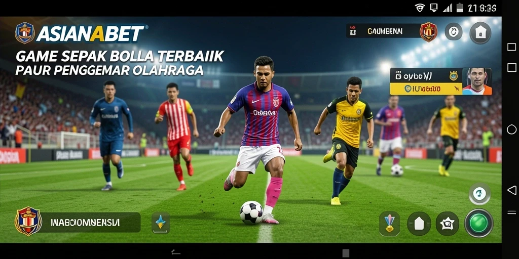 Tampilan gameplay menarik dari ASIANABET yang memberikan sensasi sepak bola.