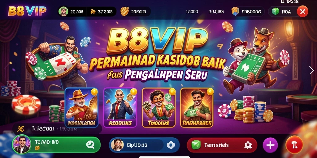 Tampilan gameplay menarik dari B8VIP dengan berbagai pilihan permainan kasino.
