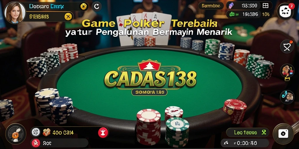 Screenshot gameplay CADAS138 menampilkan aksi poker yang mendebarkan dan interaksi pemain.