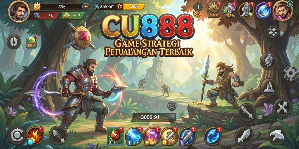 Tampilan menarik dari gameplay strategis CU888.