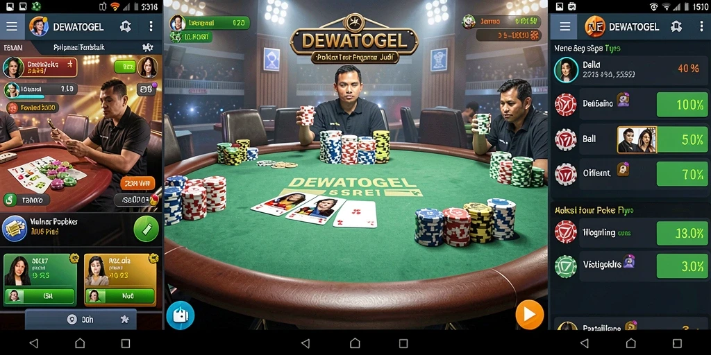Tampilan gameplay seru di DEWATOGEL dengan fitur poker menarik.