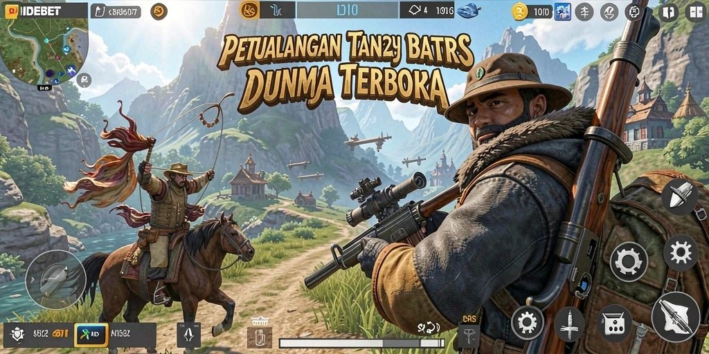Gameplay IDEBET menampilkan petualangan menakjubkan di dunia terbuka.