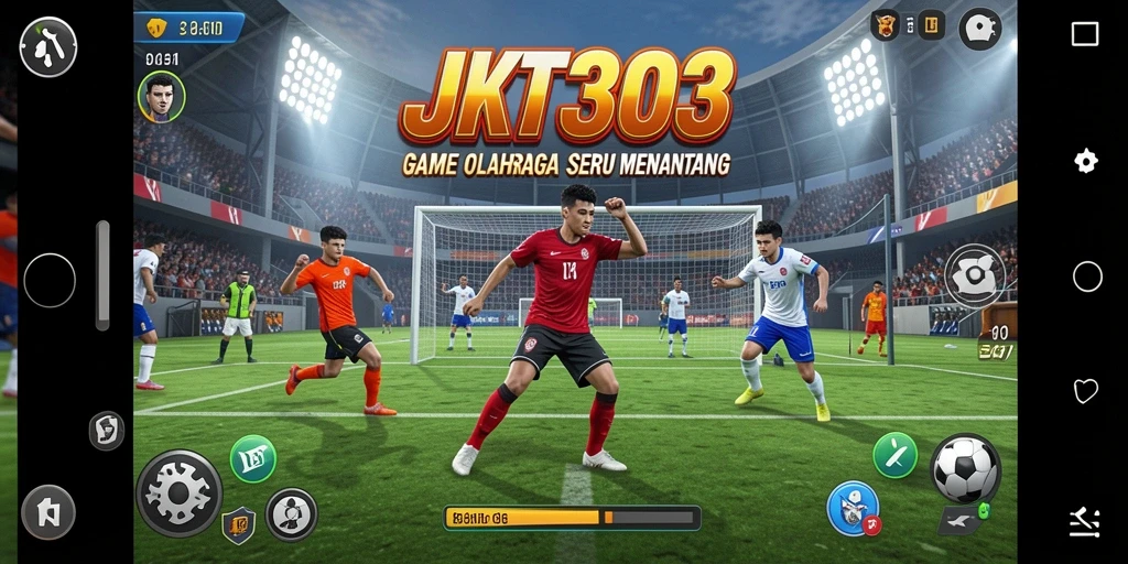 Tampilan gameplay seru dari JKT303 dalam aksi olahraga.