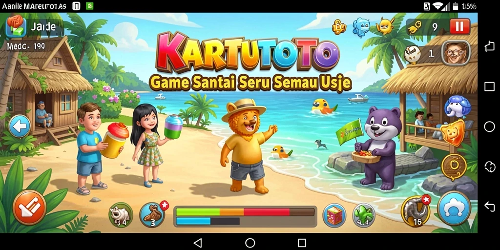Tampilan gameplay KARTUTOTO yang ceria dan menghibur.