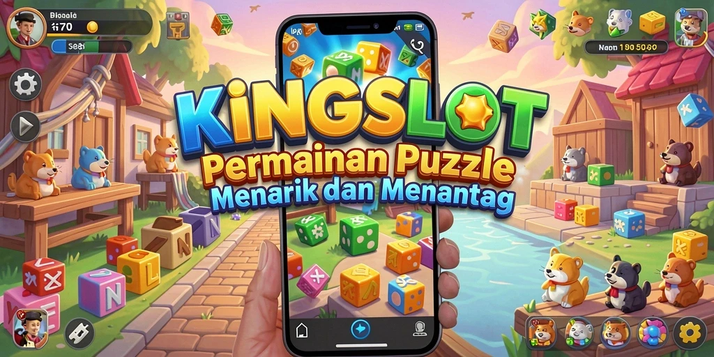 Tampilan gameplay Puzzle KINGSLOT yang menantang dan menarik.