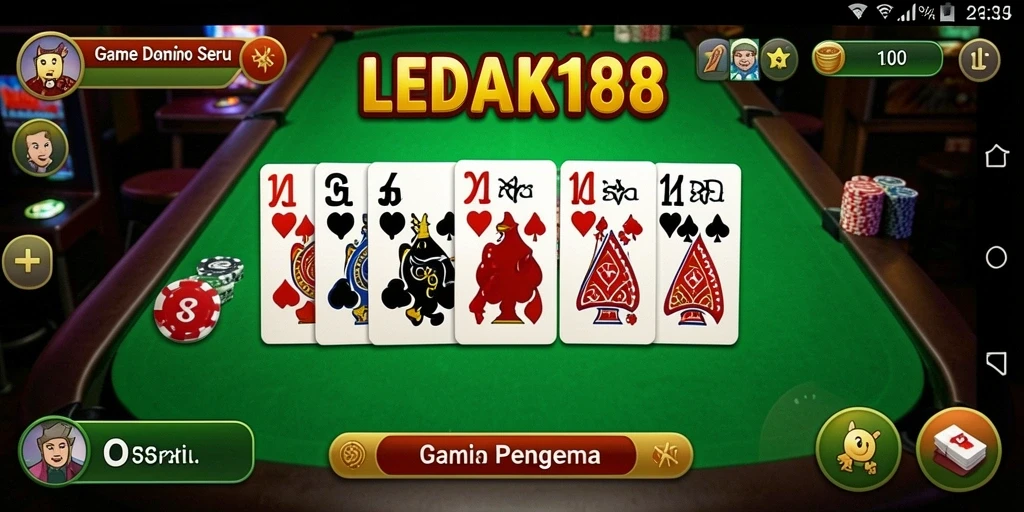 Tampilan gameplay seru dari game Domino LEDAK188.