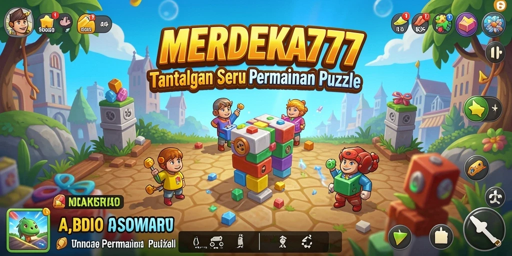 Screenshot gameplay MERDEKA777 yang menampilkan serunya menyelesaikan puzzle.