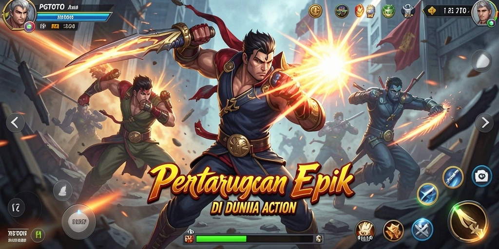 Tampilan gameplay PGTOTO dengan aksi menegangkan.
