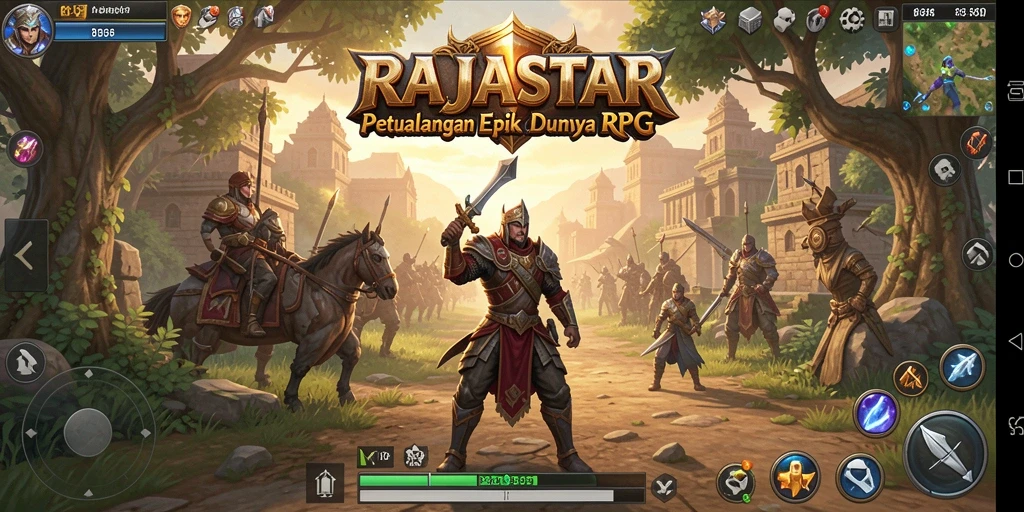 Menampilkan gameplay epik RAJASTAR yang penuh aksi.