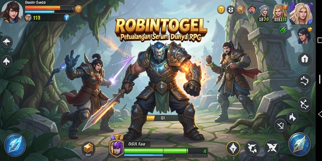 Tampilan gameplay seru di ROBINTOGEL dengan pertarungan epik.