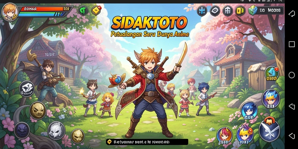 Tangkapan layar menampilkan aksi mendebarkan dalam game Anime.