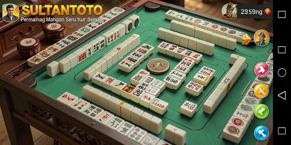 Tampilan gameplay menarik di SULTANTOTO, pemain asyik memainkan Mahjong.