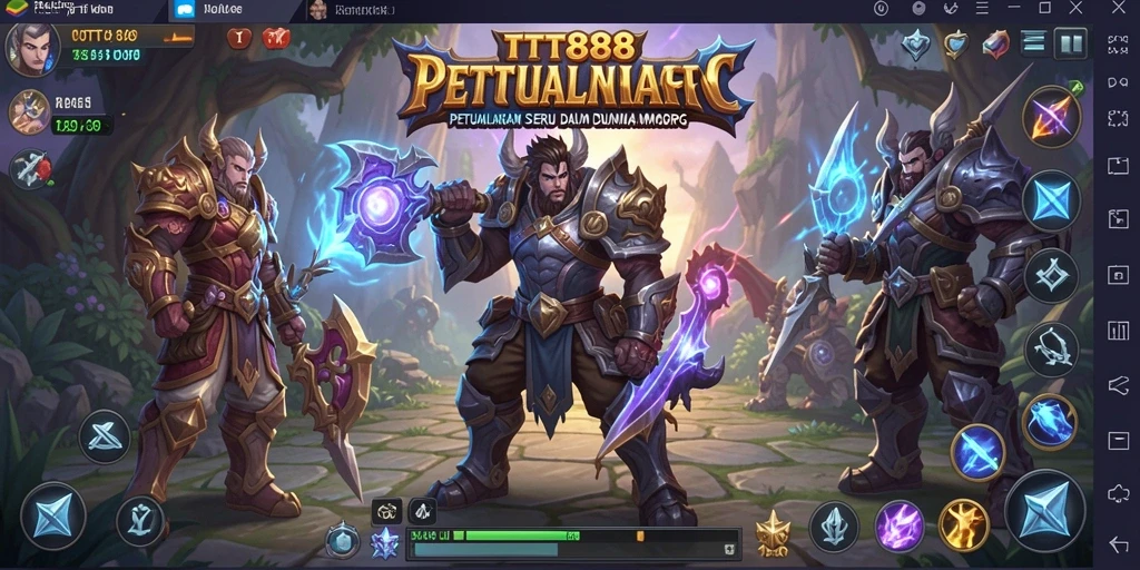 Tampilan gameplay menakjubkan dari TTT888 dengan aksi seru di dunia MMORPG.
