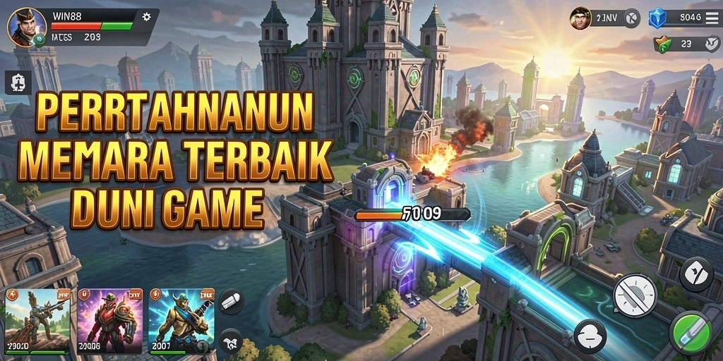 Tampilan epic dari gameplay Tower Defense di WIN88.