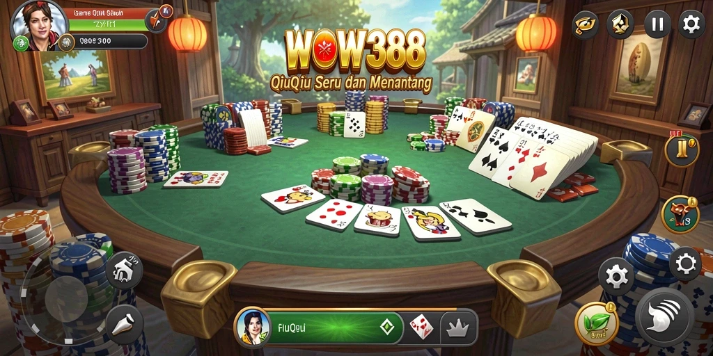 Gameplay seru QiuQiu di WOW388 dengan interaksi pemain.